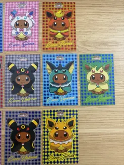 Pokemon Let's Go Eevee Database Poncho Star HOLO Set Eeveelutions - ALL 16 CARDS - Image 3