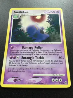 Old Pokemon Rare Holo Swalot 9/99 Platinum Arceus TCG Card - 2009 LP+ - Image 2