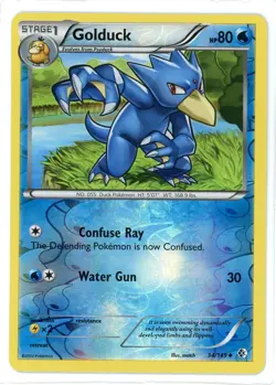 Golduck Reverse Holo 34/149 Boundaries Crossed Pokemon Card - Image 1