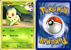 Chikorita 59/123 Common HeartGold & SoulSilver Pokemon Moderately Played - Image 3