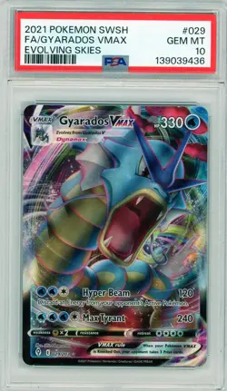 2021 Pokemon SWSH FA/Gyarados VMAX Evolving Skies PSA 10 - Image 1