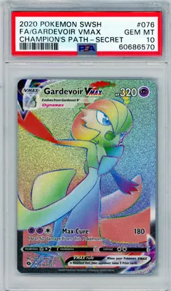 2020 Pokemon SWSH FA/Gardevoir VMAX Champion’s Path-Secret PSA 10 - Image 1