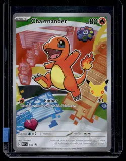 Pokemon Mega Evolution Black Star Promo Charmander Full Art Holo #038 - Image 1