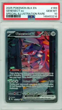 2025 Pokemon BLK EN Genesect ex Special Illustration Rare PSA 10 - Image 1