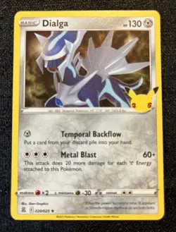 Pokemon Dialga #020/025 Celebrations 25th Anniversary Holo Rare NM 5ban Graphics - Image 1