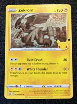 Celebrations 25th Zekrom 010/025 Rare Pokemon Holo NM Illustator Aya Kusube - Image 1