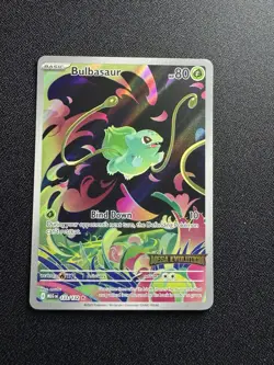 2025 Pokemon Black Star Promo Bulbasaur Stamped 133/132 IR NM - Image 1