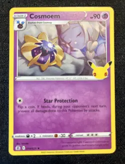 Cosmoem Holo Rare Pokemon 14/25 Celebrations 25th Ann NM Illustrator Kiris Aki - Image 1