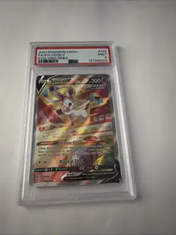 SYLVEON V #184 2021 POKEMON SWORD & SHIELD EVOLVING SKIES FULL ART PSA 9 - Image 1