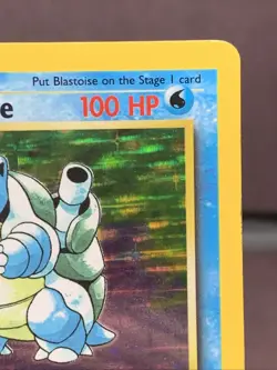 Pokemon TCG Blastoise 2/102 Base Set Unlimited Holo Rare VTG WOTC 1999 MP+ - Image 3