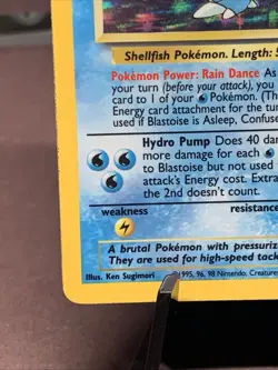 Pokemon TCG Blastoise 2/102 Base Set Unlimited Holo Rare VTG WOTC 1999 MP+ - Image 5