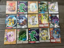 Bakugan 2006 2008 2011 Magnetic Metal 15 Card lot 3 Have Serial Stamp - Image 1