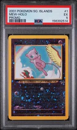 Nintendo Pokemon TCG 2001 Southern Islands Mew Holo Promo #1 PSA 5 - Image 1