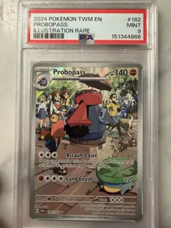 Pokemon Probopass Illustration Rare Holo 182/167 PSA 9 2024 - Image 1