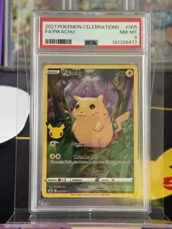 PSA 8 Pikachu 005/025 2021 Celebrations Ultra Rare Pokemon Card - Image 3