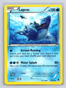 Lapras 28/122 Uncommon BREAKpoint Pokemon Lightly Played - Image 1