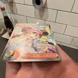 Pokemon TCG Rosa's Encouragement 123/088 Pokemon GO Full Art Holo Ultra Rare - Image 4