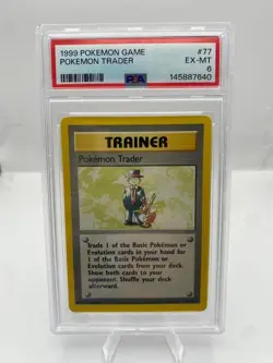 1999 Pokemon Trader #77 Pokemon Game English PSA 6 EX-MT - Image 1