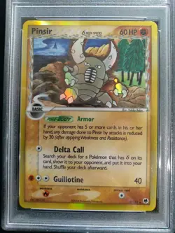 Graded PSA 7 2006 Pokemon EX PINSIR #9 HOLO Dragon Frontiers NM - Image 2