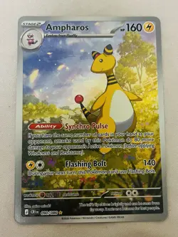 2026 Pokemon - Chaos Rising Ampharos 090/086 Full Art Illustration Rare 🔥 - Image 3