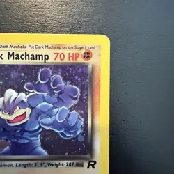 Dark Machamp 10/82 Team Rocket Holo Rare English - Image 2