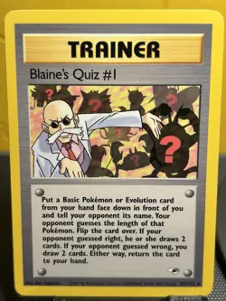 2000 Gym Hero's 97/132 Blaine's Quiz #1 Pokemon Trainer NM - Free Shipping - Image 1
