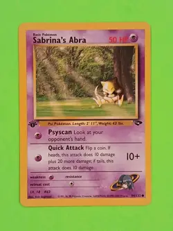 Gym Challenge 1st Edition - Sabrina's Abra #94 (C) - Pokemon - CCG - Image 1