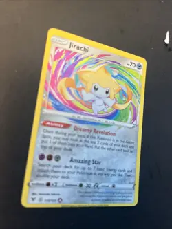 2020 Pokemon Jirachi 119 /185 Vivid Voltage amazing rare Holo holographic Miscut - Image 3