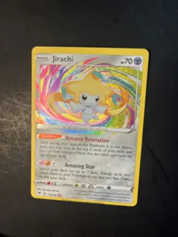 2020 Pokemon Jirachi 119 /185 Vivid Voltage amazing rare Holo holographic Miscut - Image 5