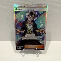 Pokemon Company Guzma 143/147 SM Burning Shadows Full Art Holo Ultra Rare LP - Image 1
