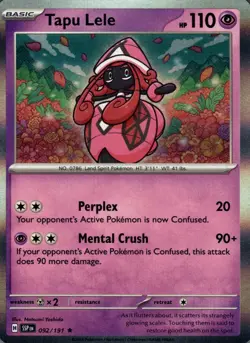 Tapu Lele 092/191 Rare Surging Sparks Pokemon Holo Near Mint - Image 1