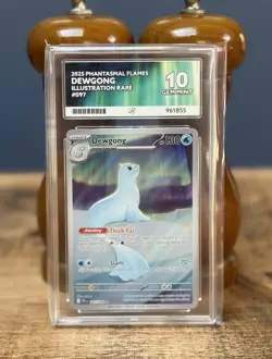 Pokemon Dewgong Illustration Rare 2025 Phantasmal Flames 097/094 Grade Ace 10🧊 - Image 1