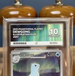 Pokemon Dewgong Illustration Rare 2025 Phantasmal Flames 097/094 Grade Ace 10🧊 - Image 4