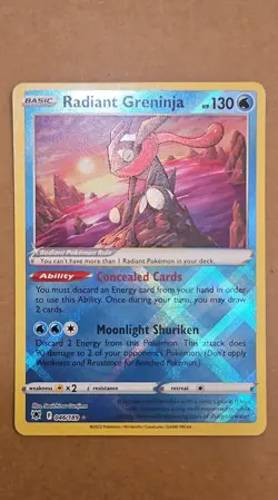 Pokemon Radiant Greninja 046/189 Swsh10: Astral Radiance Holo NM TCG CCG - Image 1