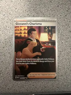 Pokemon TCG 151 Full Art Trainer Giovanni's Charisma 204/165 - Image 1