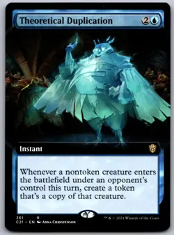 Theoretical Duplication (Extended Art) 361 Commander 2021 Magic The Gathering NM - Image 1
