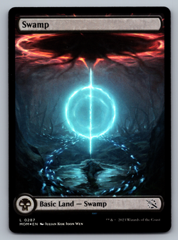 FOIL Swamp Full Art Land - March of Machine MTG - Image 1
