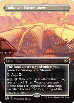 x1 Dalkovan Encampment TDM Tarkir Dragonstorm MTG 394 BORDERLESS FULL ART 1x - Image 1