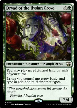 MTG Dryad of the Ilysian Grove NM R 225 Commander: Modern Horizons 3 - Image 1
