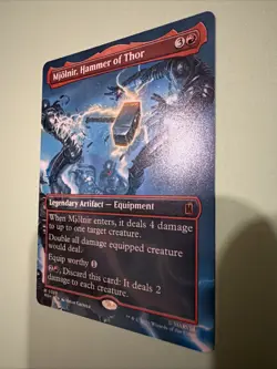 Mjolnir, Hammer of Thor (Borderless) (0339) Marvel Super Heroes Mtg M/Nm Mythic - Image 3