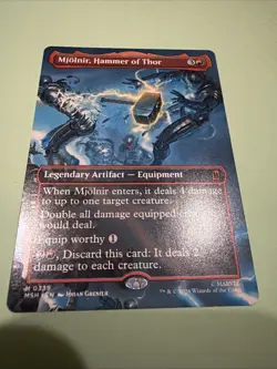 Mjolnir, Hammer of Thor (Borderless) (0339) Marvel Super Heroes Mtg M/Nm Mythic - Image 4