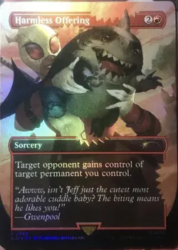 Harmless Offering, R 0868, NM FOIL, MTG Secret Lair x Marvel Bonus Card Deadpool - Image 1