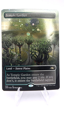 Temple Garden (Borderless) (Galaxy Foil) Unfinity Foil - Image 1