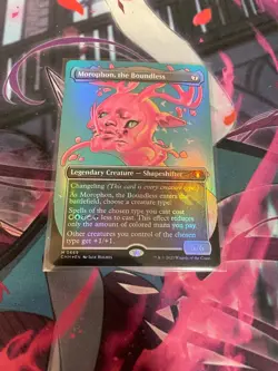 MTG - MOROPHON THE BOUNDLESS - MYTHIC - BORDERLESS - CMM - NM - FOIL - Image 1