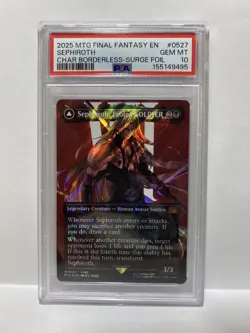 MTG FINAL FANTASY SEPHIROTH, FABLED SOLDIER/SEPHIROTH, ONE-WINGED ANGEL PSA 10 - Image 1