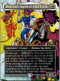 Nick Fury, Agent of S.H.I.E.L.D. (Borderless) 314 Marvel Super Heroes Foil NM - Image 1