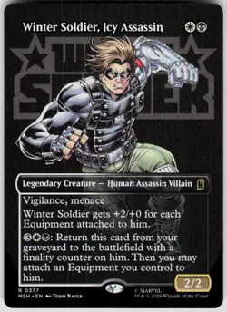 Winter Soldier Icy Assassin Borderless 377 Marvel Super Heroes MTG - Image 1