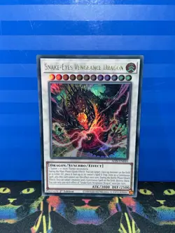 Yu-Gi-Oh! Snake-Eyes Vengeance Dragon 1st Edition ALIN-EN040 Ultra Rare NM+ - Image 1