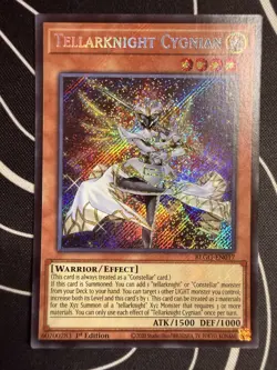 Tellarknight Cygnian (SECRET RARE) BLGG-EN017 (NM) 1st Edition Yu-Gi-Oh! Konami - Image 1