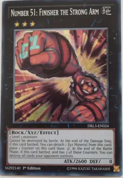 NUMBER 51 FINISHER THE STRONG ARM - (DRL3-EN024) - Secret Rare - 1st - Yu-Gi-Oh - Image 1